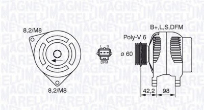 MAGNETI MARELLI 063380009010 -  Генератор